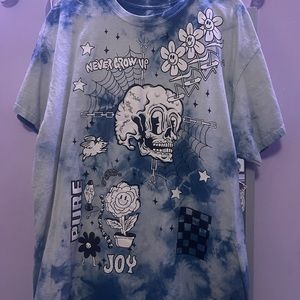 Blue Tye Dye Graphic Tee